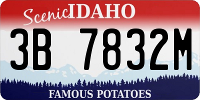 ID license plate 3B7832M