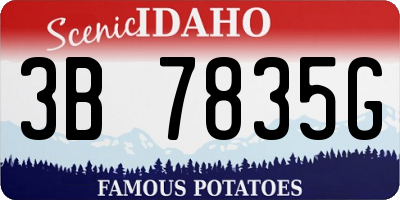 ID license plate 3B7835G