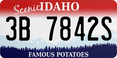 ID license plate 3B7842S