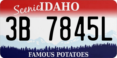 ID license plate 3B7845L