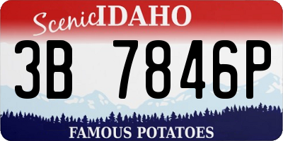 ID license plate 3B7846P