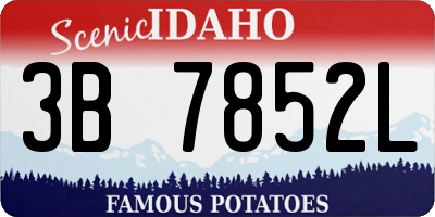 ID license plate 3B7852L