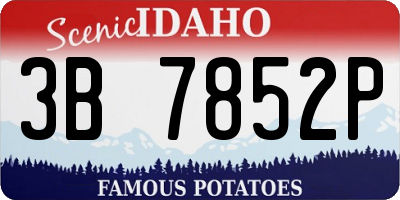 ID license plate 3B7852P