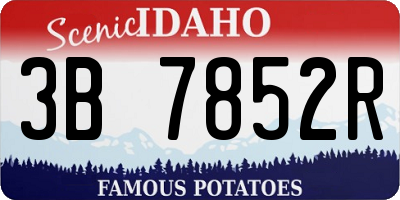 ID license plate 3B7852R