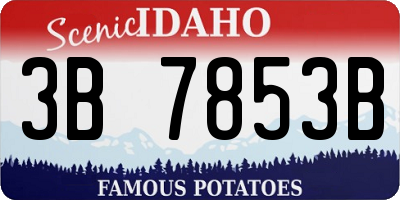ID license plate 3B7853B
