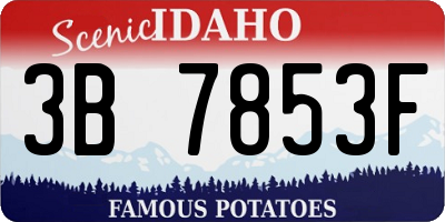 ID license plate 3B7853F