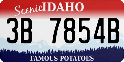 ID license plate 3B7854B