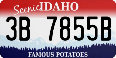 ID license plate 3B7855B
