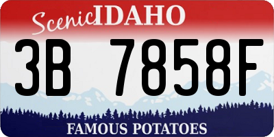 ID license plate 3B7858F