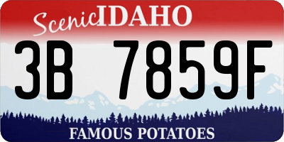 ID license plate 3B7859F