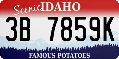 ID license plate 3B7859K