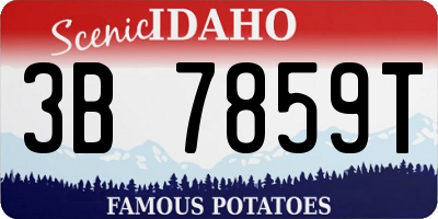 ID license plate 3B7859T