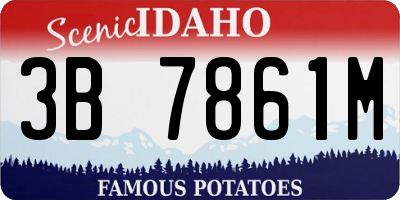 ID license plate 3B7861M