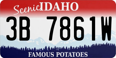 ID license plate 3B7861W