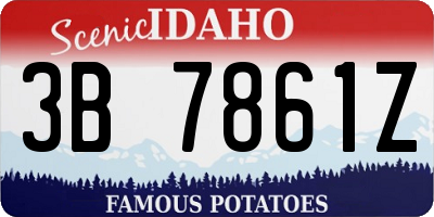 ID license plate 3B7861Z