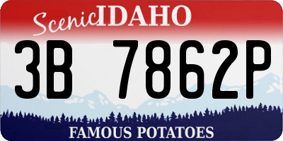 ID license plate 3B7862P
