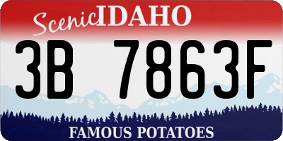 ID license plate 3B7863F