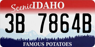ID license plate 3B7864B