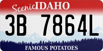 ID license plate 3B7864L