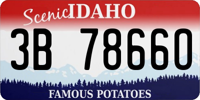 ID license plate 3B7866O