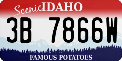 ID license plate 3B7866W