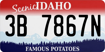 ID license plate 3B7867N