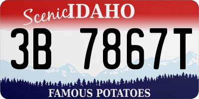 ID license plate 3B7867T
