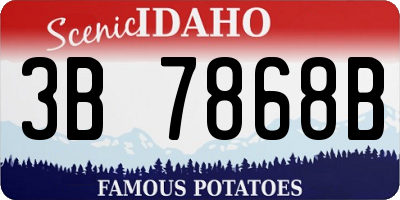ID license plate 3B7868B