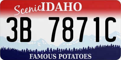 ID license plate 3B7871C