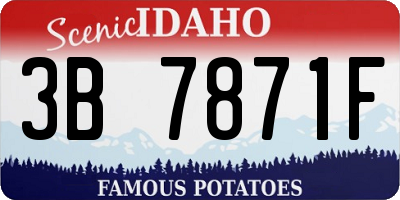 ID license plate 3B7871F