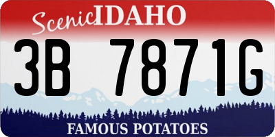 ID license plate 3B7871G