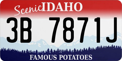 ID license plate 3B7871J