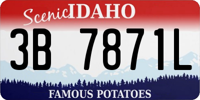 ID license plate 3B7871L