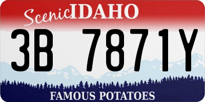 ID license plate 3B7871Y