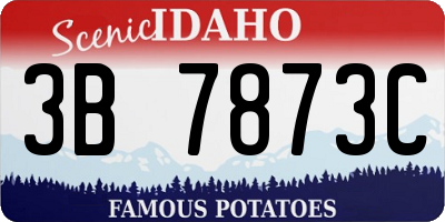 ID license plate 3B7873C