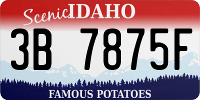 ID license plate 3B7875F