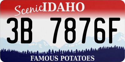 ID license plate 3B7876F