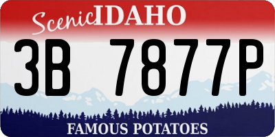 ID license plate 3B7877P