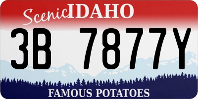 ID license plate 3B7877Y