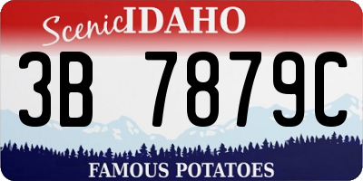ID license plate 3B7879C