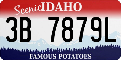 ID license plate 3B7879L