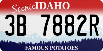 ID license plate 3B7882R