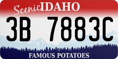 ID license plate 3B7883C