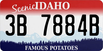 ID license plate 3B7884B