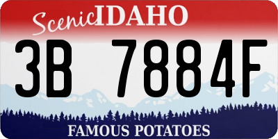 ID license plate 3B7884F