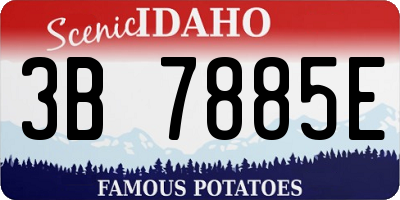 ID license plate 3B7885E