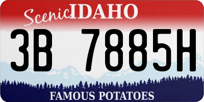 ID license plate 3B7885H