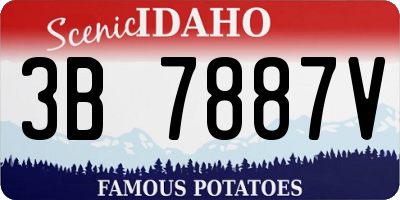 ID license plate 3B7887V
