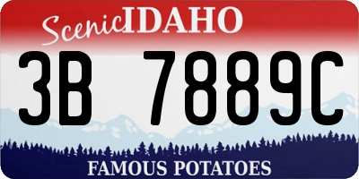 ID license plate 3B7889C