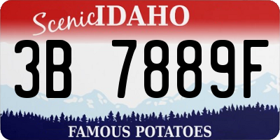 ID license plate 3B7889F